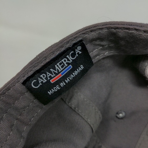 Cap America Men's Slideback Hat Gray Adjustable Embroidered Boston Eagle Logo - Picture 7 of 8